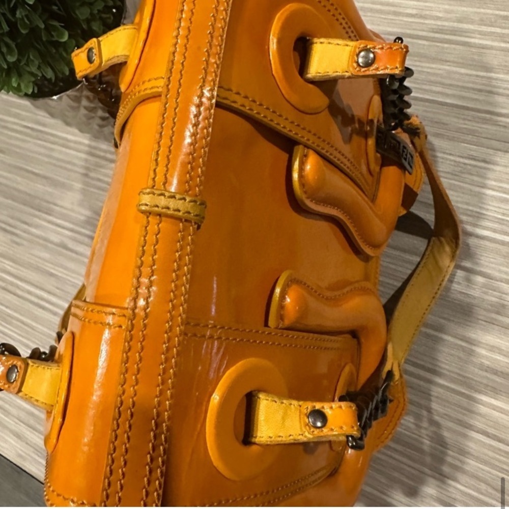 Fendi B. Bag Borsa Orange Women's Bag GUC Authentic - Picture 15 of 16